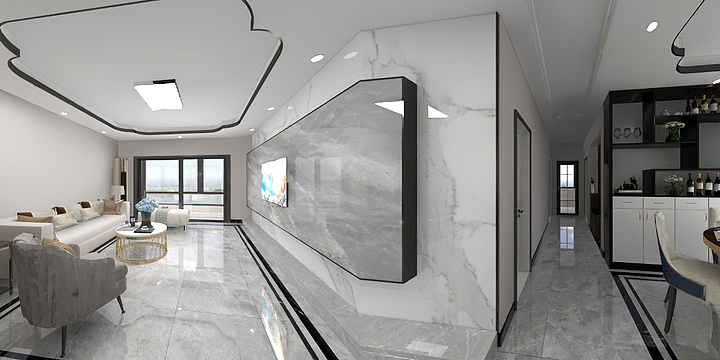 筑美装饰设计师-鹰牌陶瓷:名门-28栋902-装修设计方案