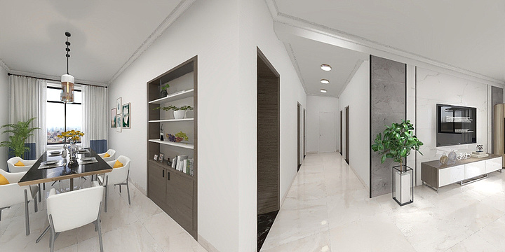 DesignerCJ-现代简约风格-五分场八队-装修设计方案