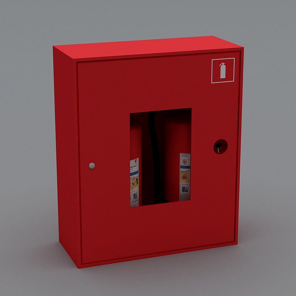 灭火器箱3D模型