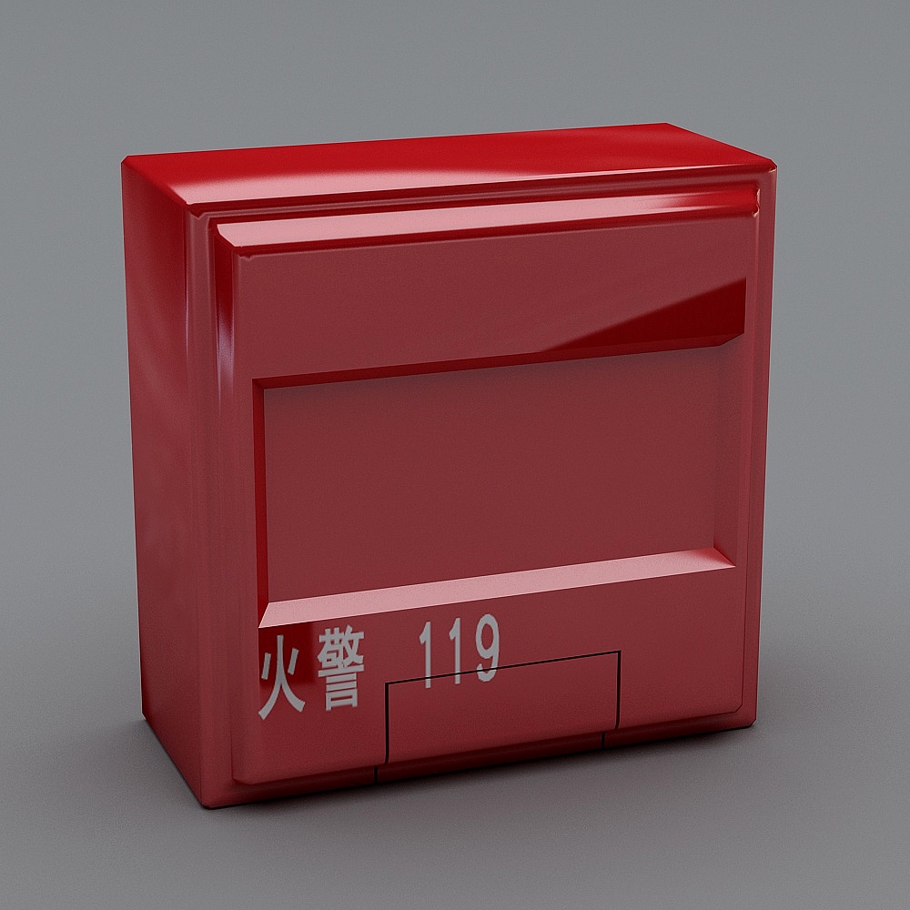 灭火器箱3D模型