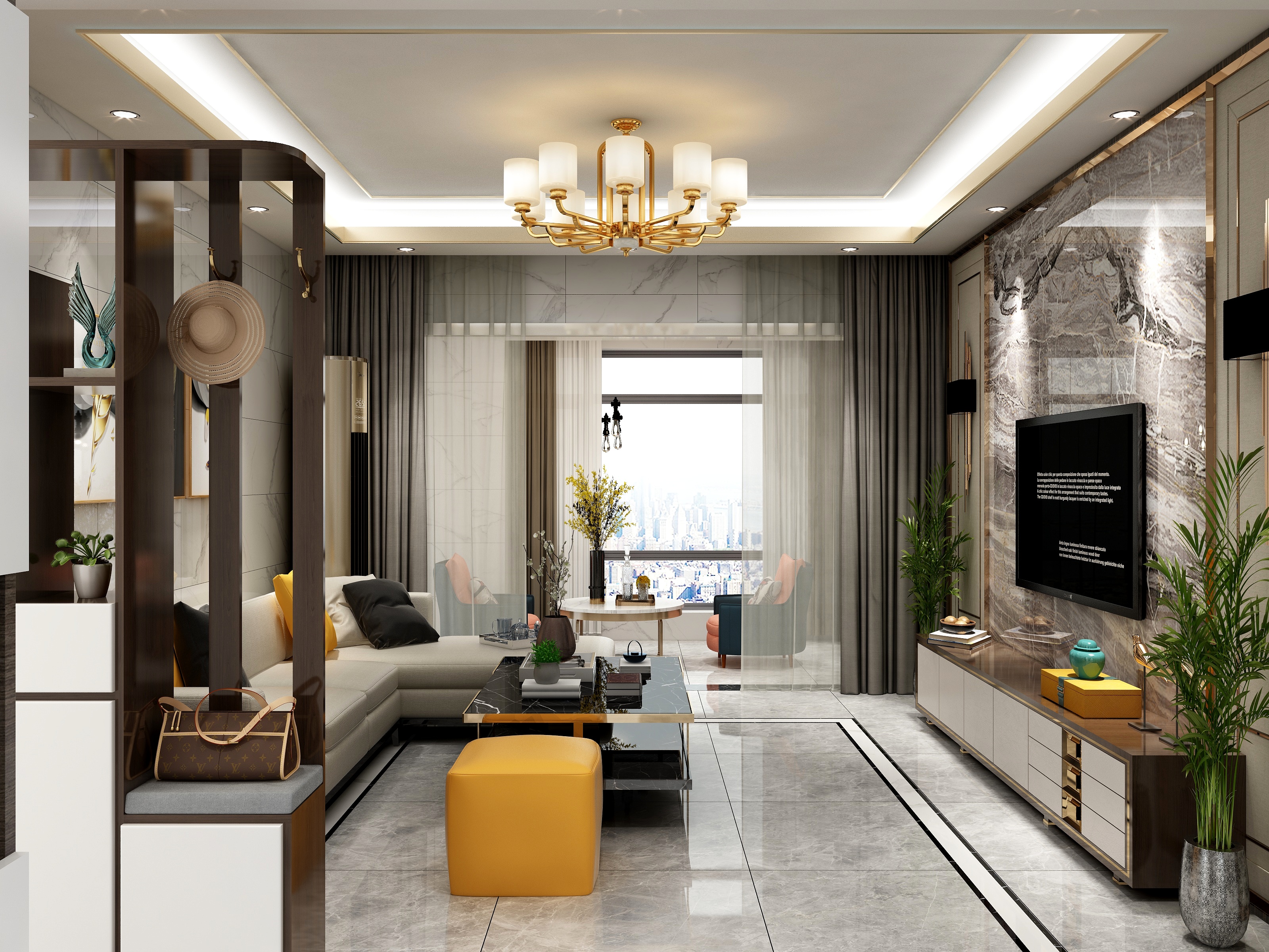 尹国菲-【轻奢】中央公园-邱府-装修设计方案