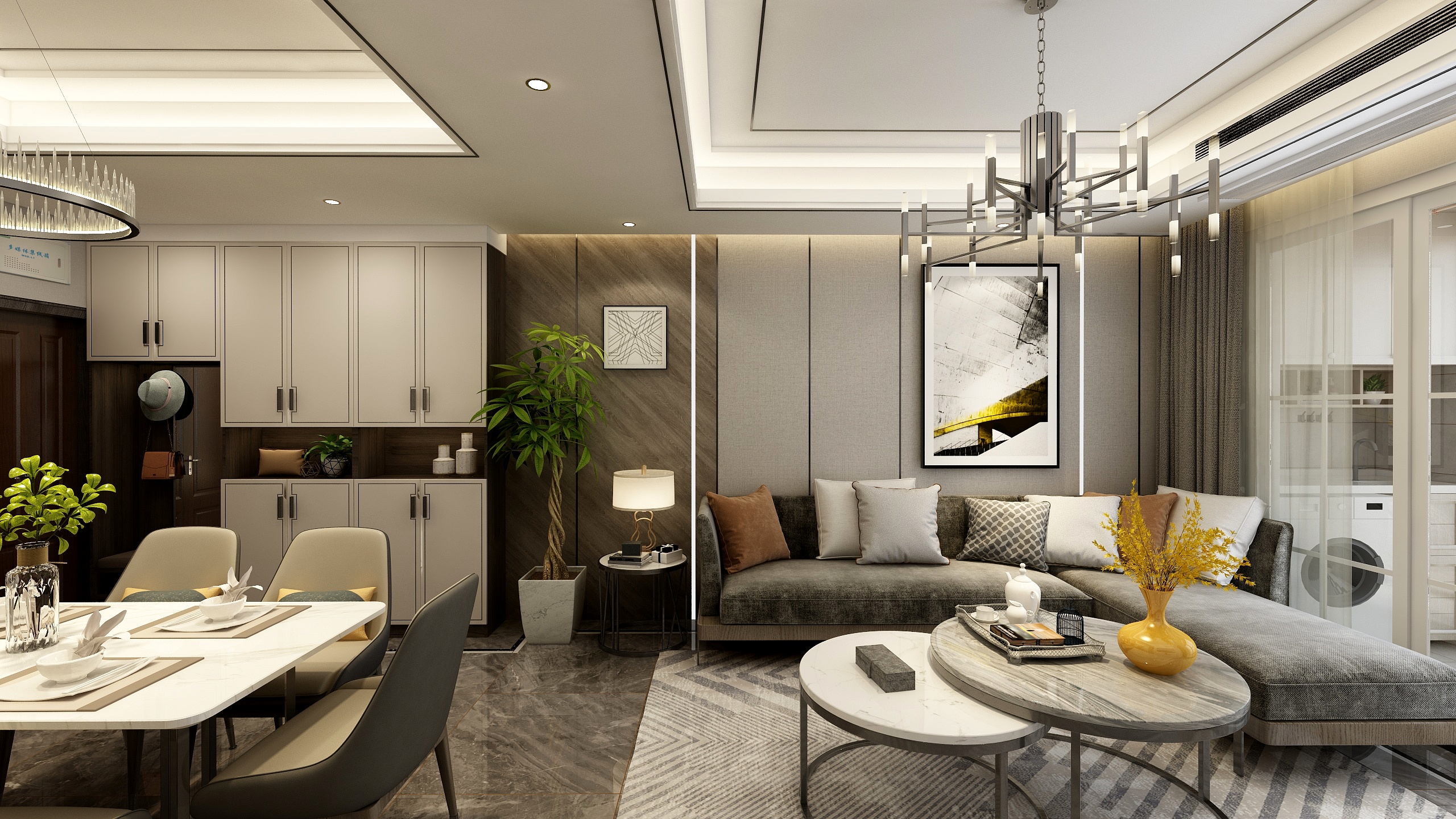 谢义杰-111方现代两居-副本-副本-装修设计方案