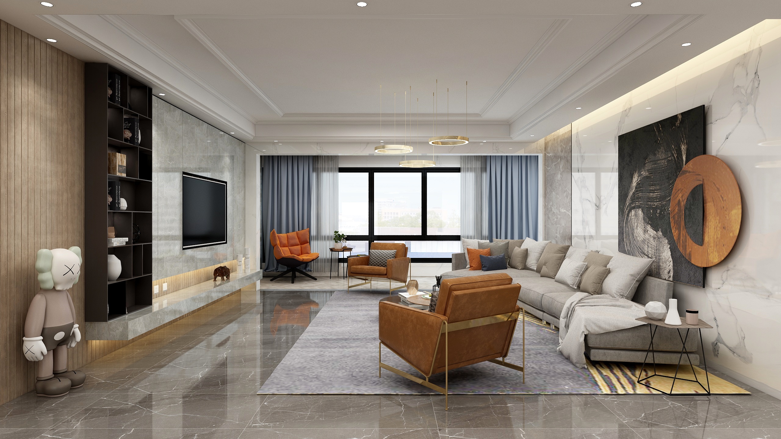 PK空间設記-308方-轻奢空间-装修设计方案