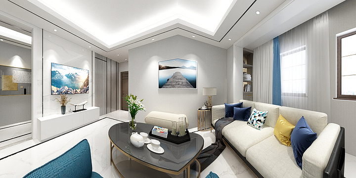 李恺设计-瑞和园89.50㎡B户型3室2厅1卫-装修设计方案