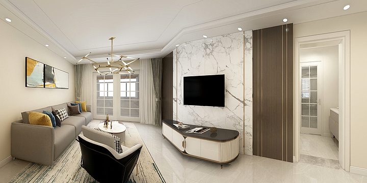 幸得有你-恒华新都汇104平方-装修设计方案