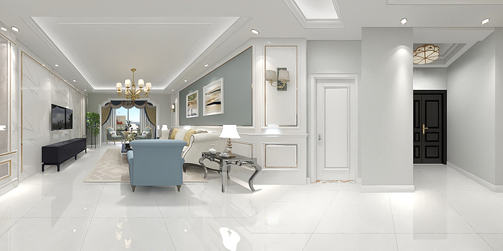 搁 浅-江悦台D户型简欧152㎡-装修设计方案