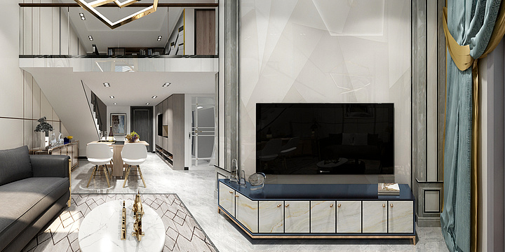 J_豪-LOFT复式-轻奢-装修设计方案