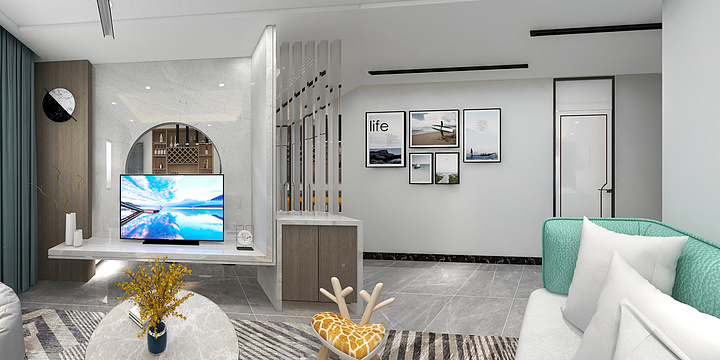 木易杨柒号-瑞和园89.50㎡B户型3室2厅1卫-装修设计方案