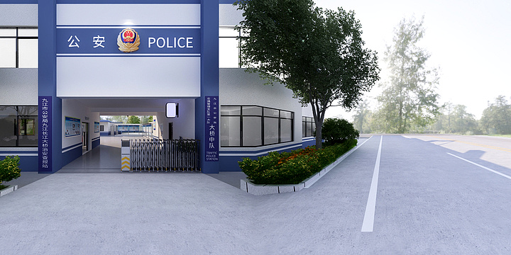 天蓝天设计工作室-九江市公安局九江长江大桥治安查报站-装修设计方案