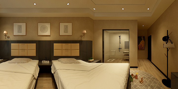 做设计的李花花-黄土宾馆三楼-装修设计方案