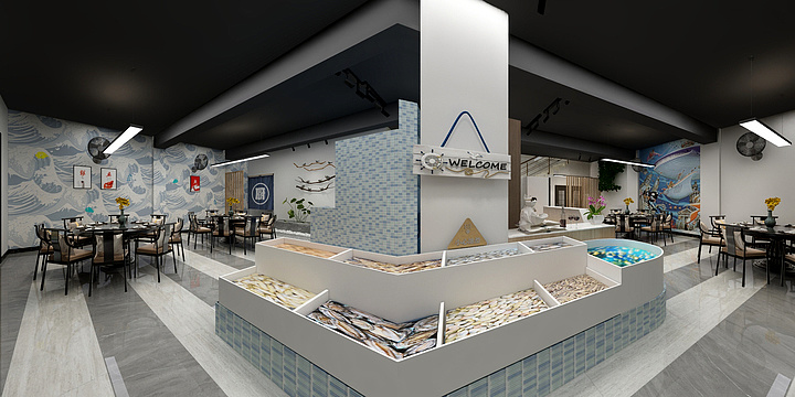 小僧呐喵-海鲜店-装修设计方案