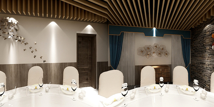 起点空间设计--沈元-大拇指饭店改包间-装修设计方案