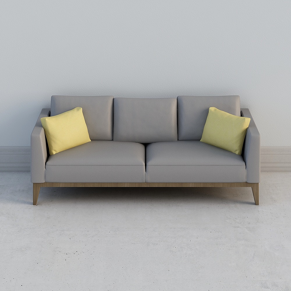 双人沙发-CO023-迷雾灰3D模型