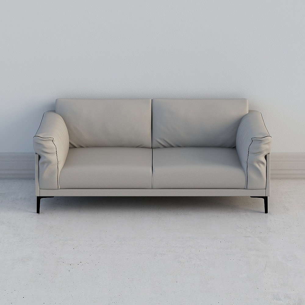 双人沙发-CO032-迷雾灰3D模型