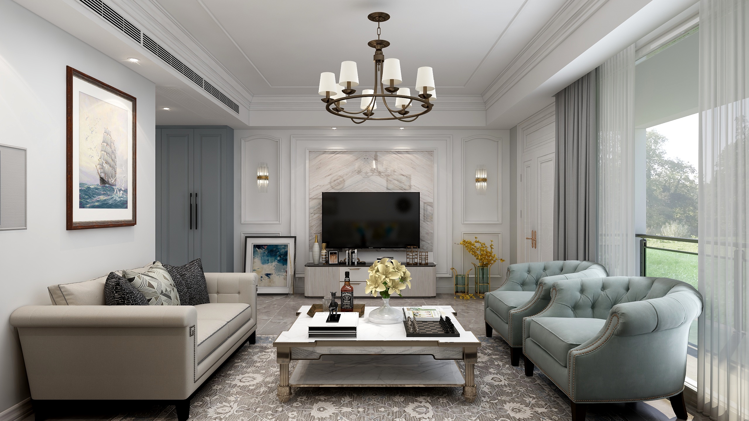 室内设计233456-美式小洋房-装修设计方案