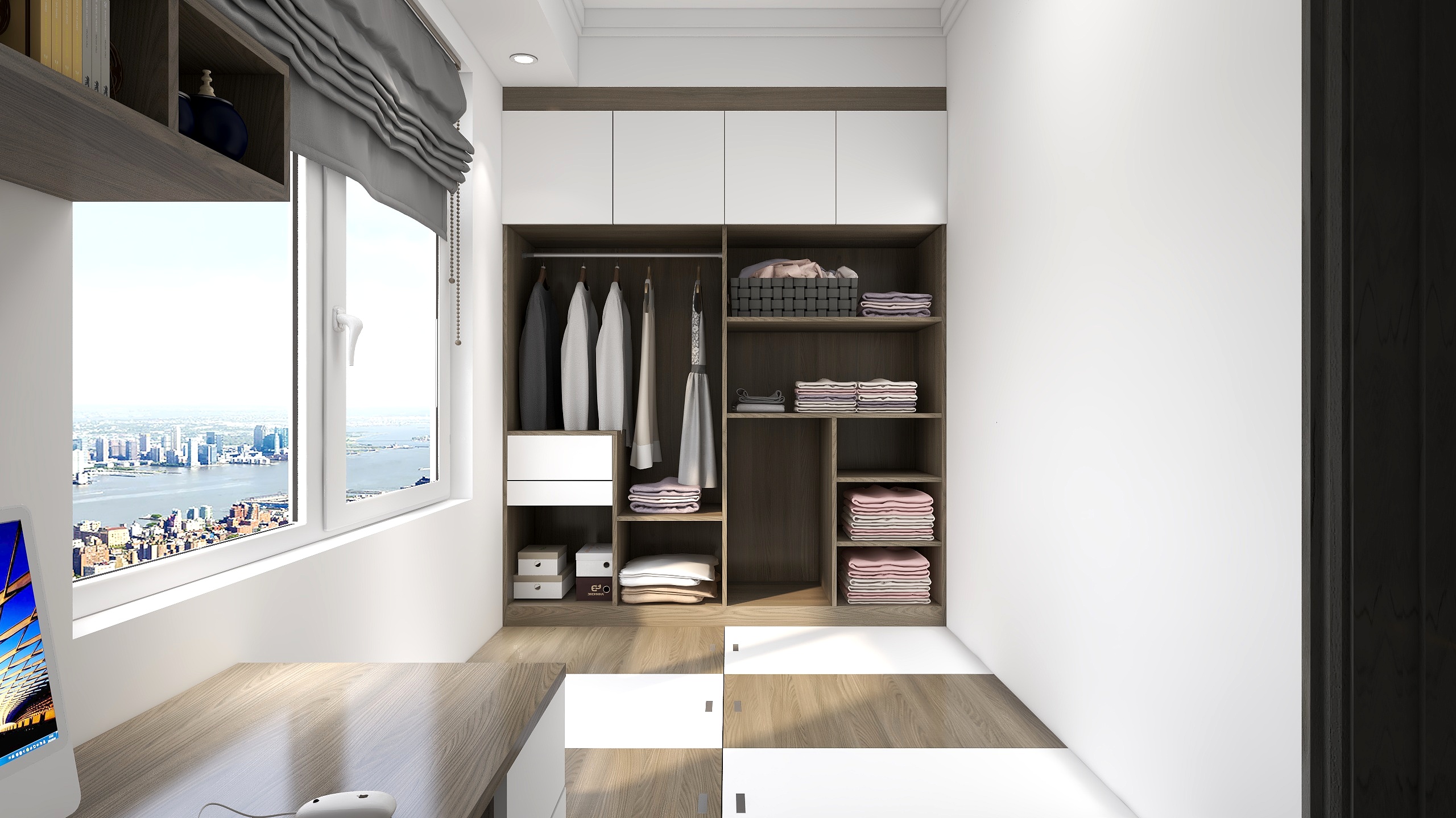 优筑设计-DLP-125方现代三居装修效果图