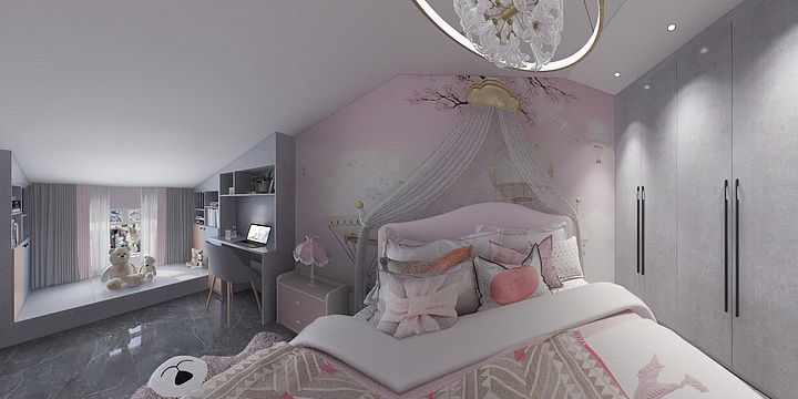 王新胜全屋规划-多伦大哥儿童房改-装修设计方案