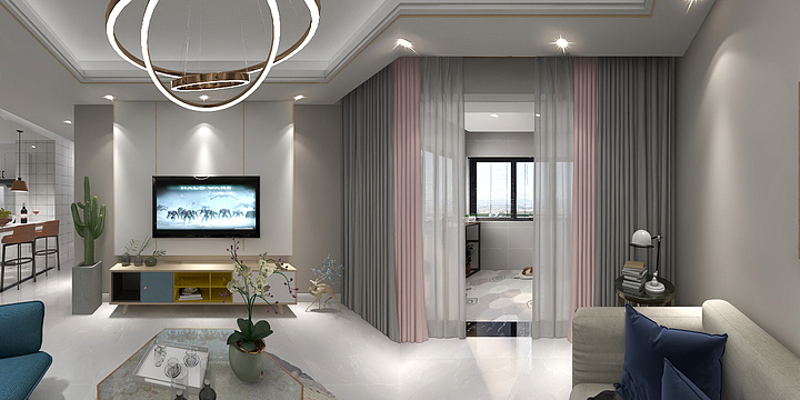 Designer庾-德信海德公园83.00㎡A2’3室2厅1卫1厨-装修设计方案