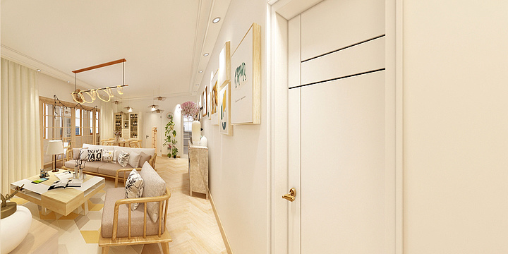 海晏河清SRNf-瑞和园89.50㎡B户型3室2厅1卫-装修设计方案