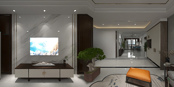 骑摩托的蜗牛-依云小镇酷家乐建模-装修设计方案