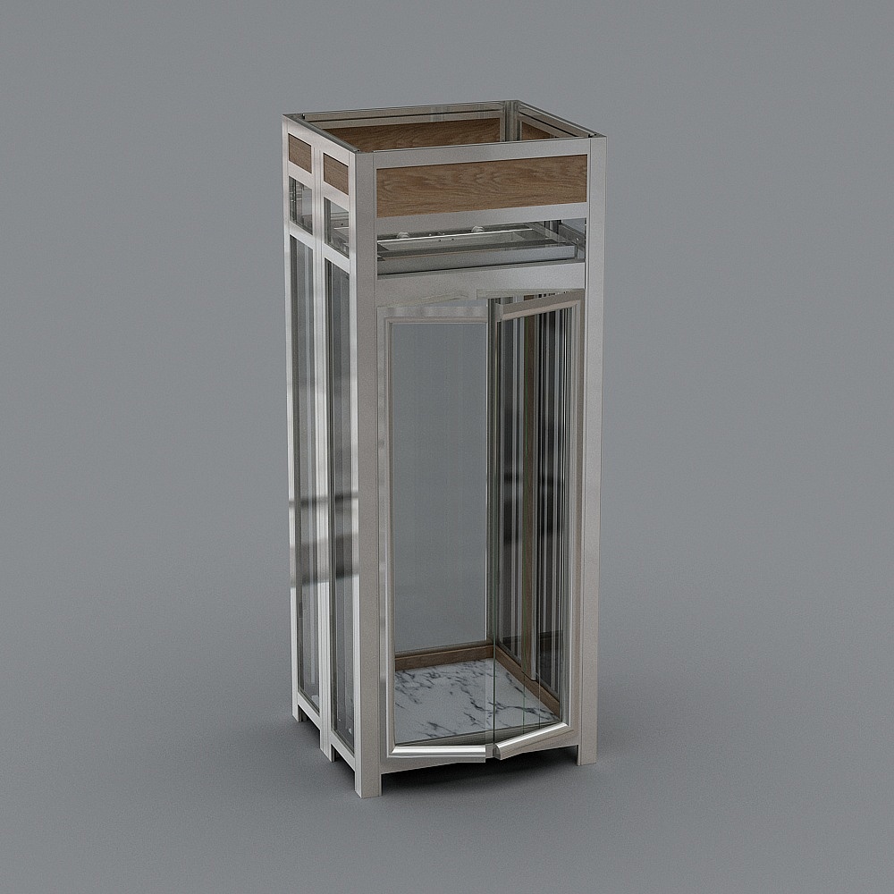 小艾平开门电梯3D模型