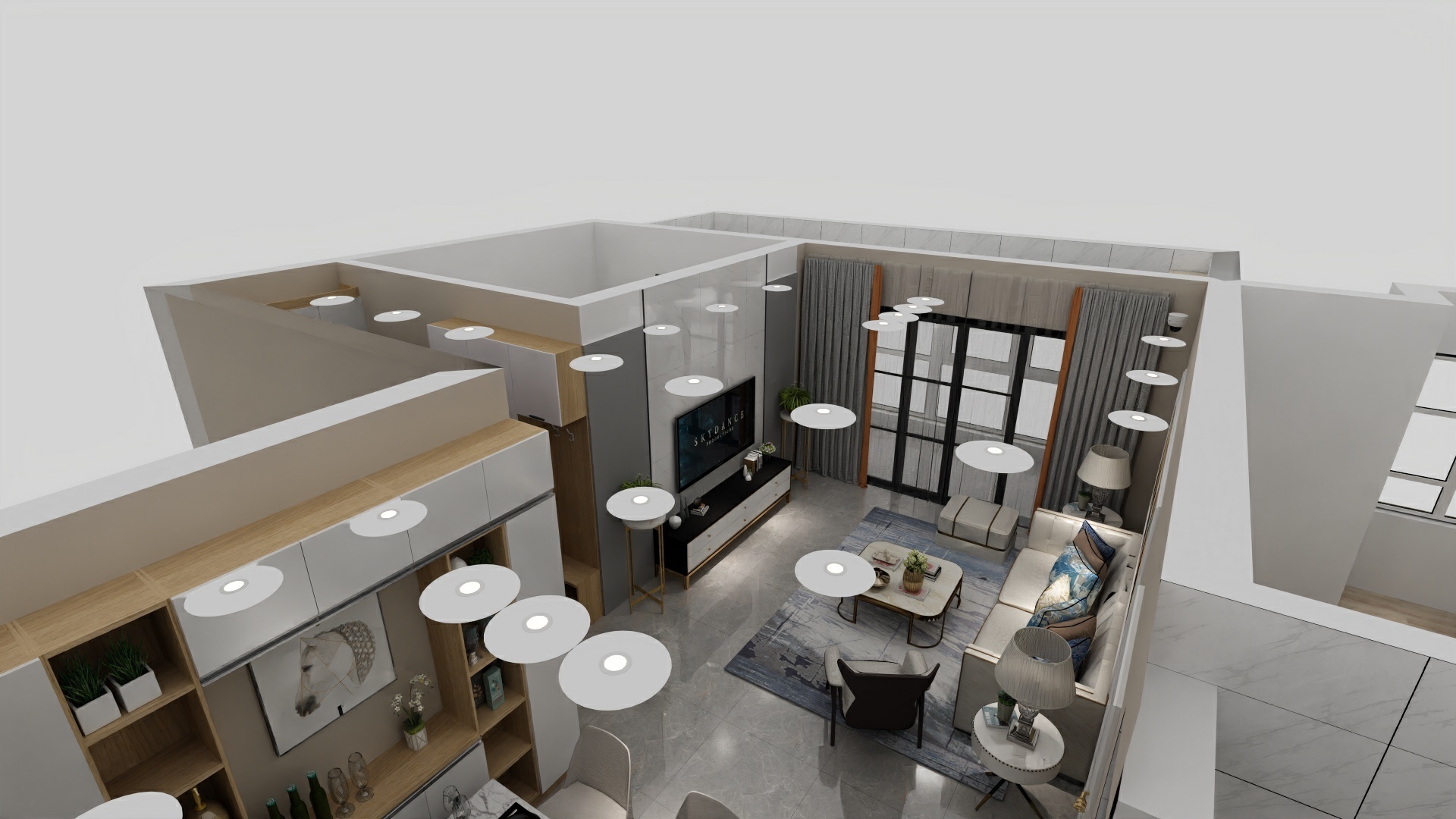 代旭18705673177-龙湖5栋中户现代-装修设计方案