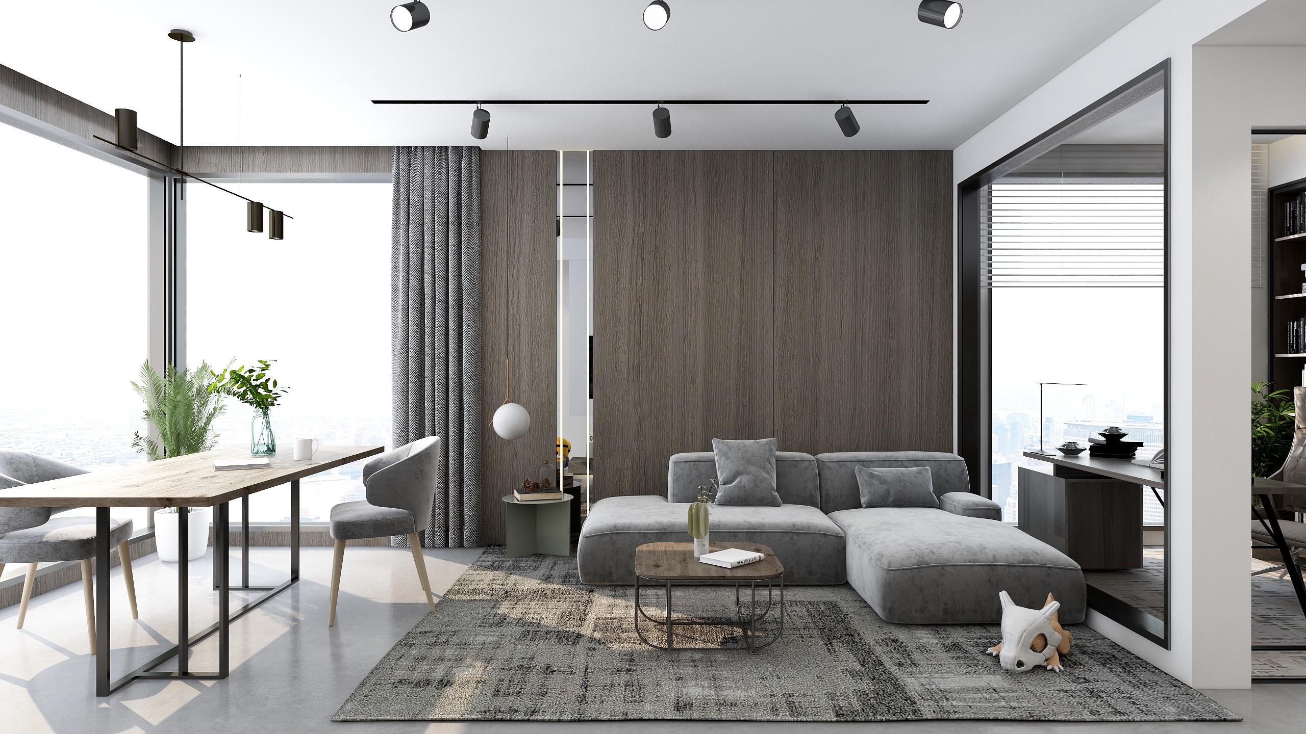 悠假设计工作室-现代简约（水泥地）-装修设计方案