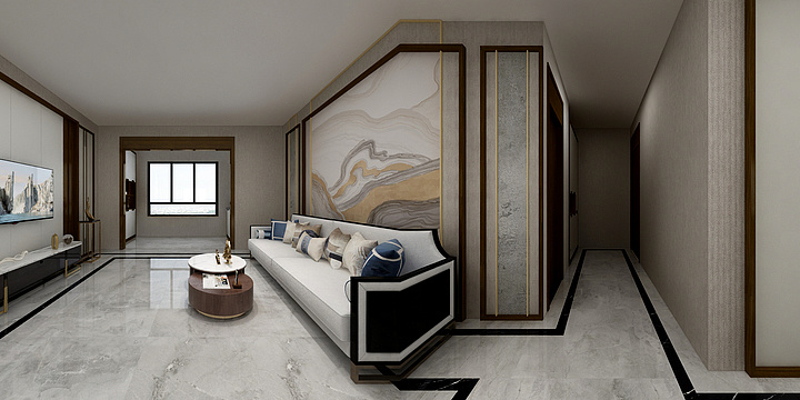 华泰龙大号-新中式客厅-副本-装修设计方案