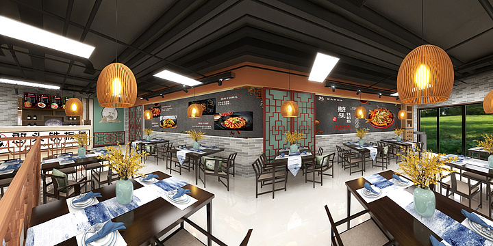 张家乐-憨头铁板鱼全景展示-装修设计方案