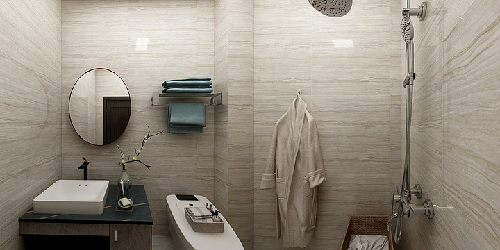 小小北设计-建邦听海别墅负一卫-装修设计方案