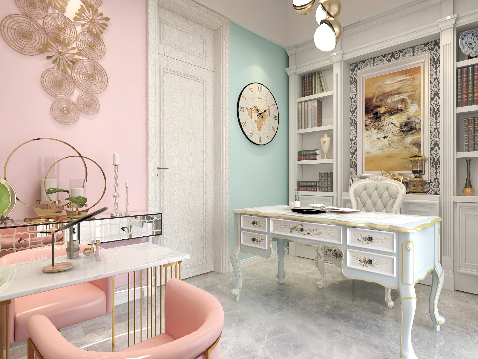 小元宝的爸爸-天一华府美容院-装修设计方案