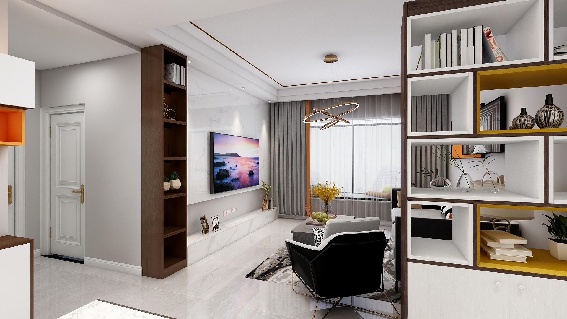 茉莉花开BCzH-96平轻奢三居-装修设计方案