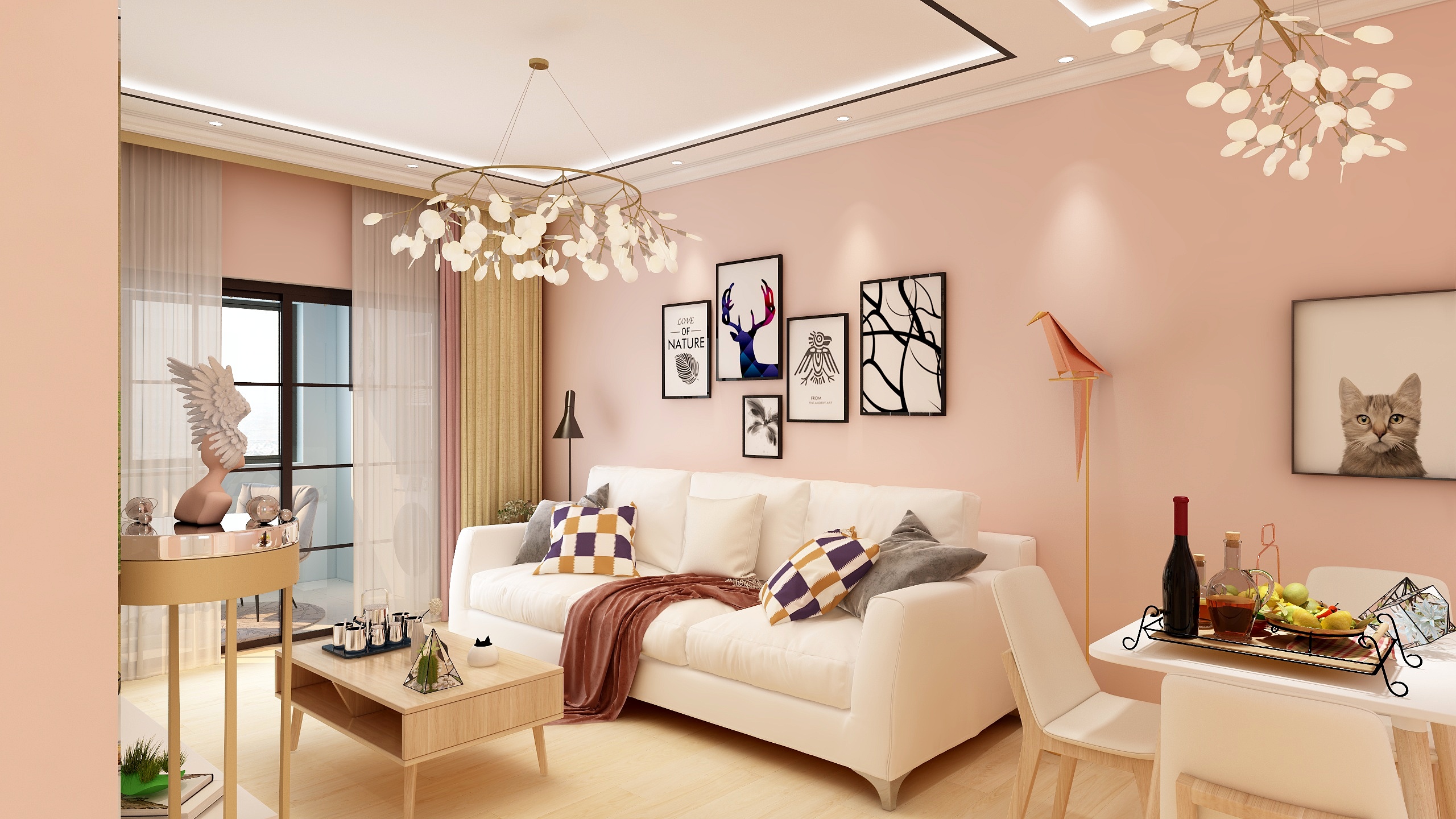 武安市艾依格全屋定制-德信海德公园83.00㎡A2’3室2厅1卫1厨-装修设计方案