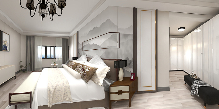 张宇001-昌泓装饰--玉水金岸24-1301--新中式-装修设计方案