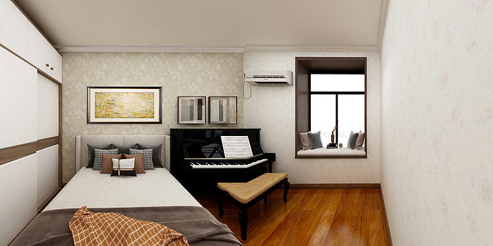 张峰-稻草人美式房间设计4.27-装修设计方案