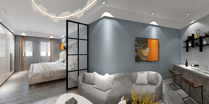 起点空间设计--沈元-都梁第一街单身公寓-装修设计方案