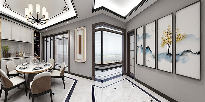 丰县筑诚装饰工程有限公司-滨河蓝庭一楼-装修设计方案