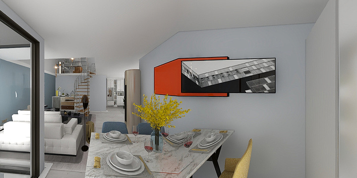 简丶陌言-天府欧城公寓-装修设计方案