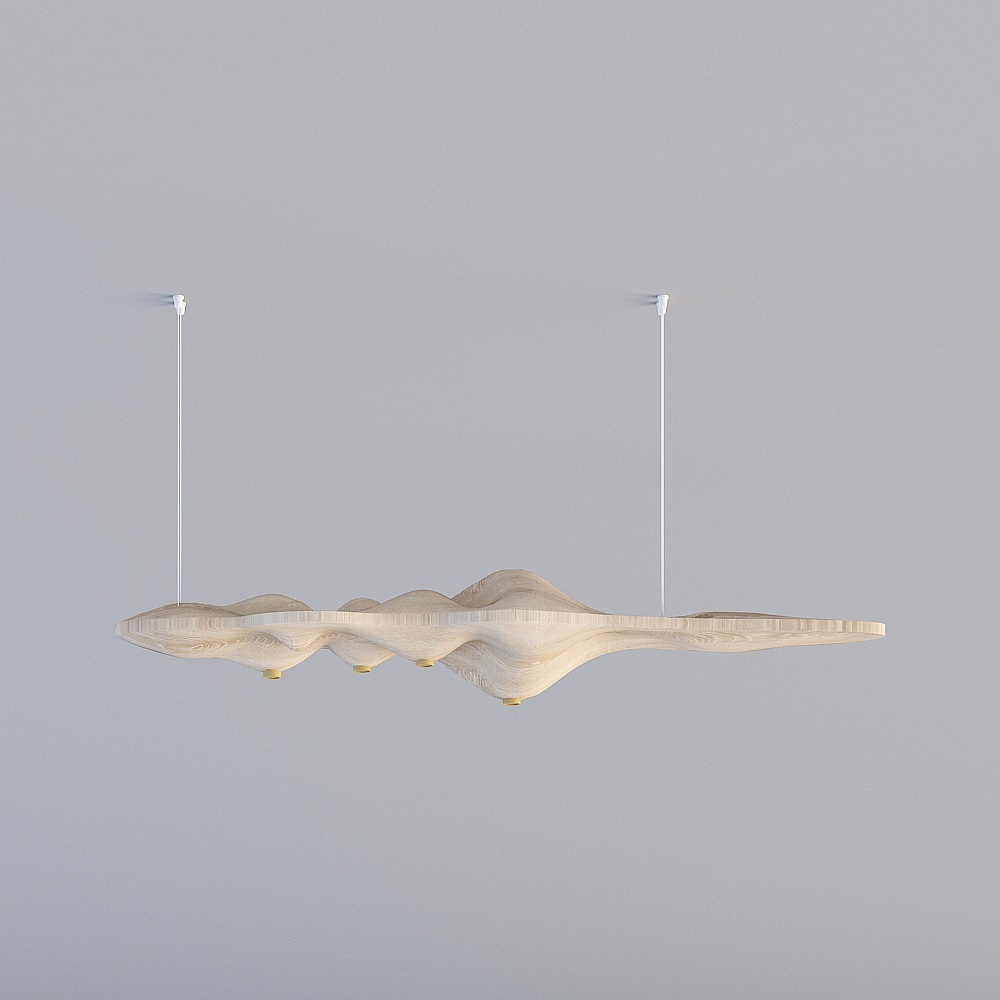 山水吊灯 禅意中式 个性吊灯3D模型