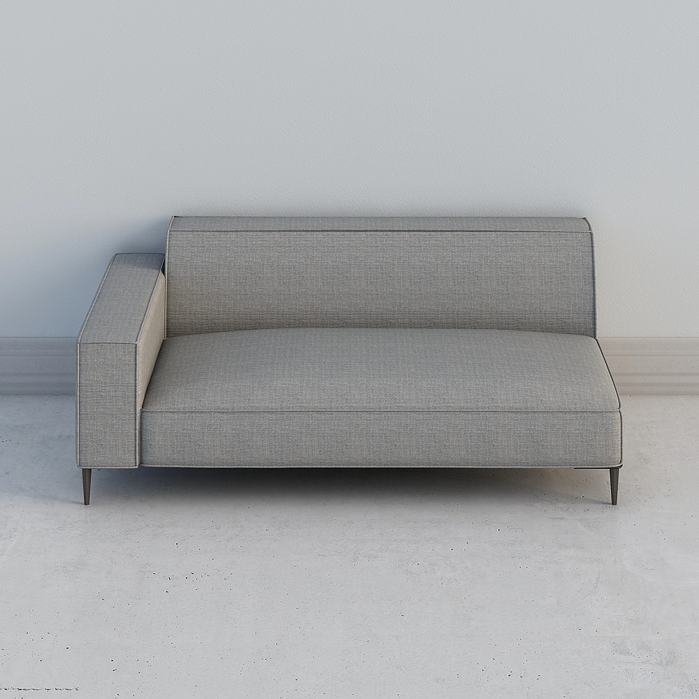 单扶手沙发-平原-B28A-23D模型