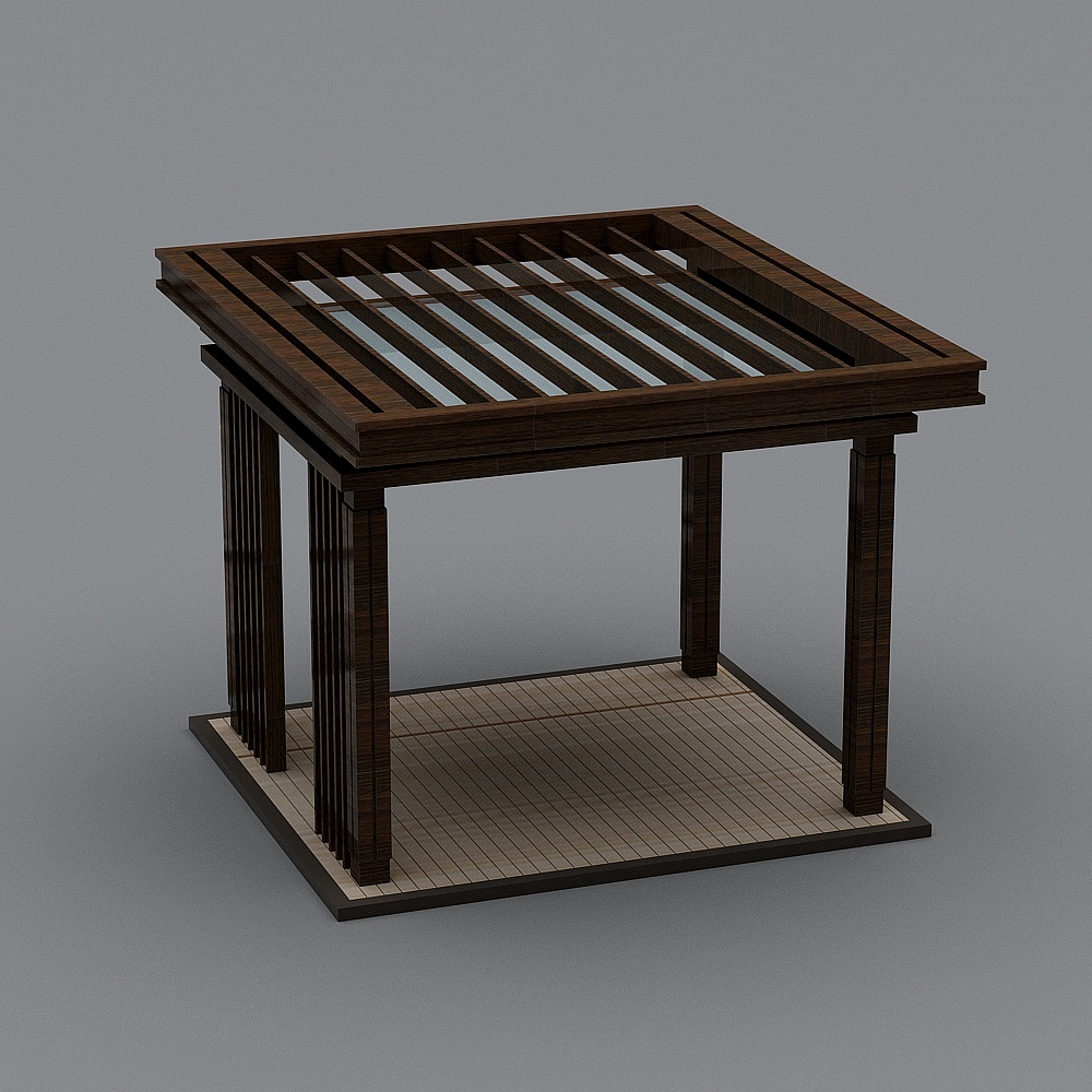 凉亭23D模型