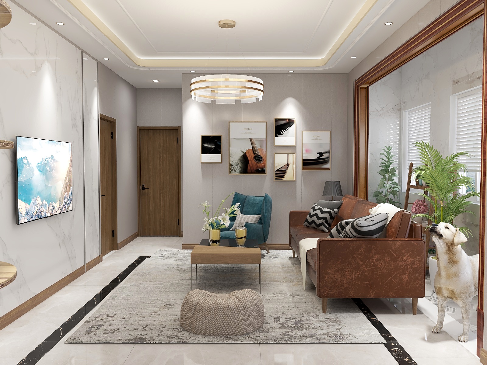 巨野鑫泰装饰-瑞和园89.50㎡B户型3室2厅1卫-装修设计方案