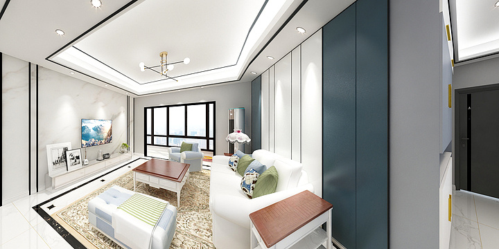 广西永乐装饰公司-钦州李小姐的大平层-装修设计方案