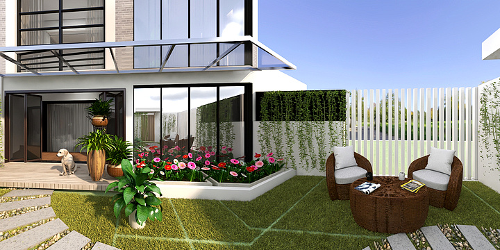 安信地板-09.复式楼设计一层户型图-装修设计方案