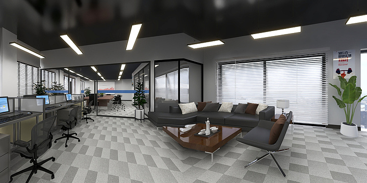 豆伢哥-酱香酒公司二区办公室效果图-装修设计方案