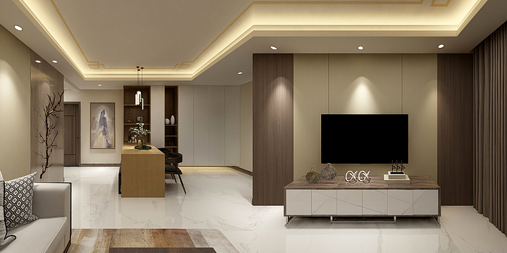 JI设计-冠天维装饰-创汇90新中式-装修设计方案