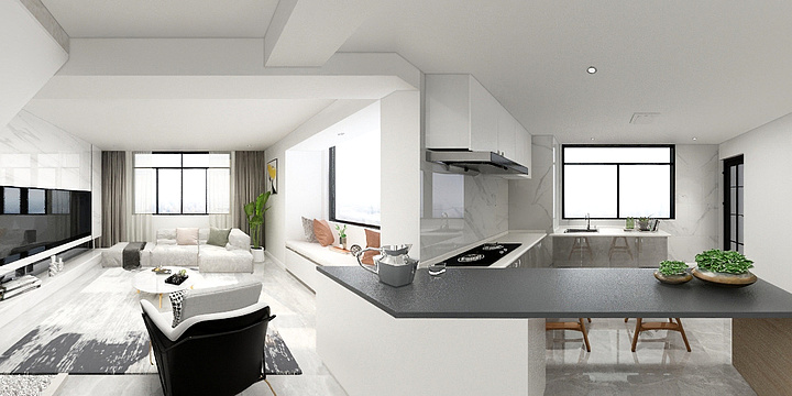 设计师李龙-好阳光效果图-装修设计方案