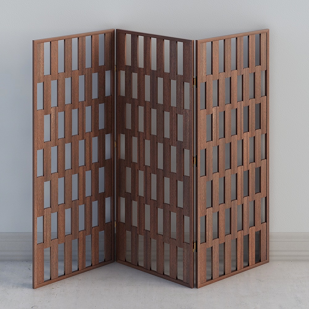 慕容-三折屏风3D模型