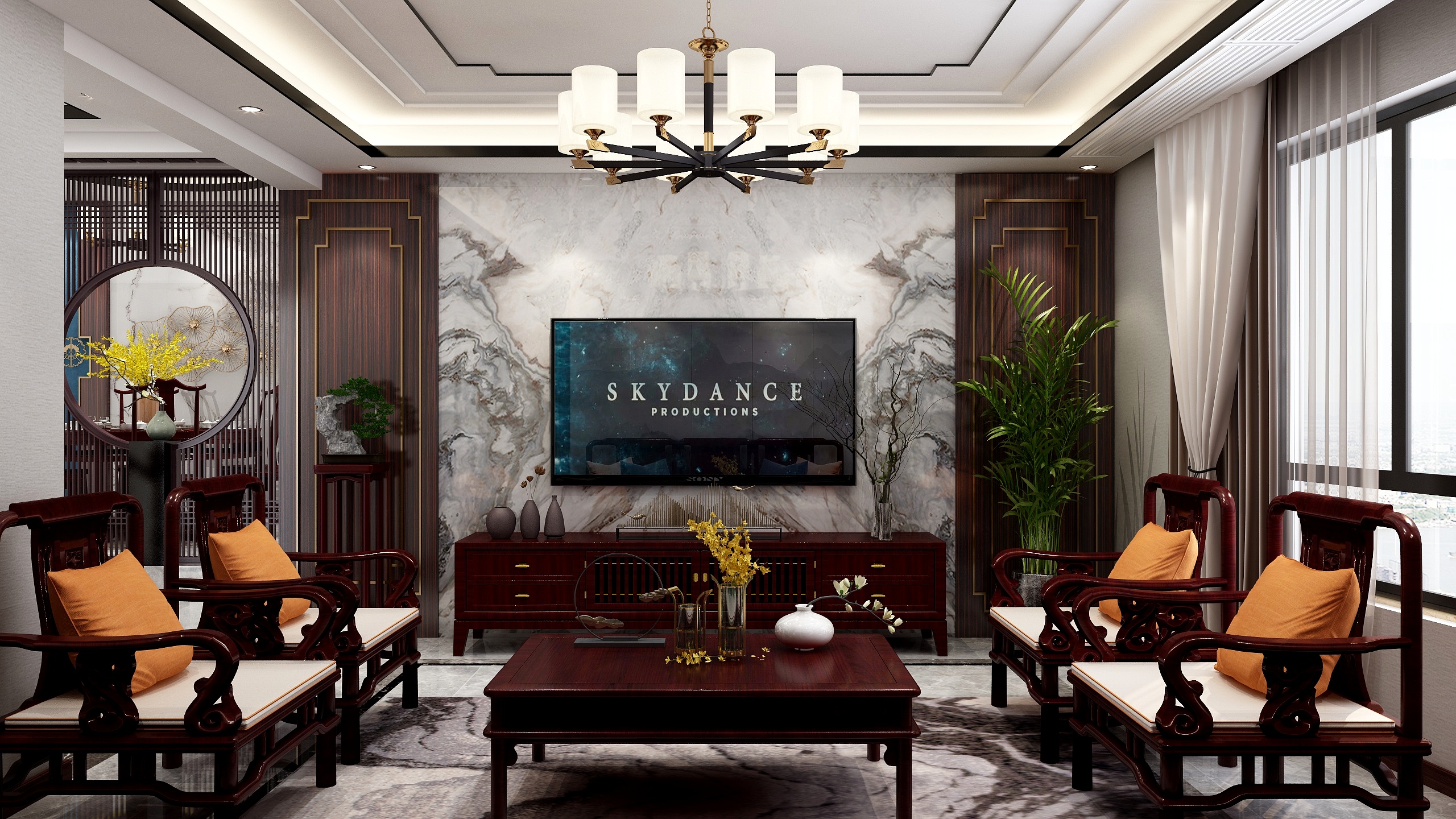 陈11223-166新中式三居室-装修设计方案