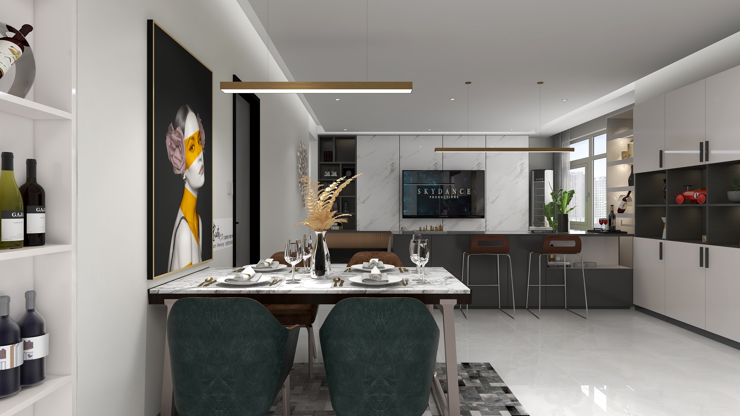 李诚设计13898159819-恒大城140现代-装修设计方案